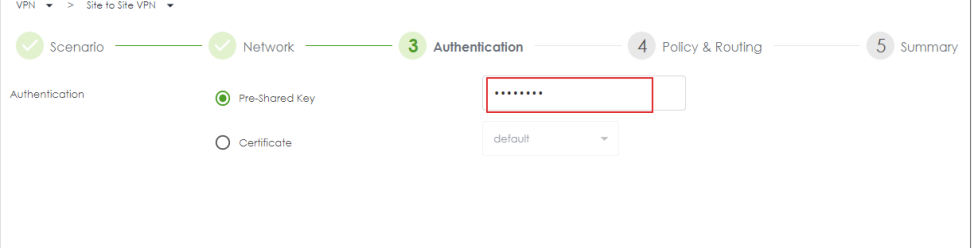 USG FLEX H Series Firewall IPSec Site To Site VPN One Site Is