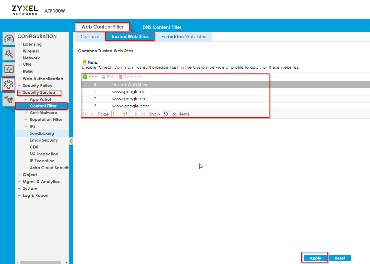 Google SafeSearch with CNAME Zyxel Support Campus EMEA