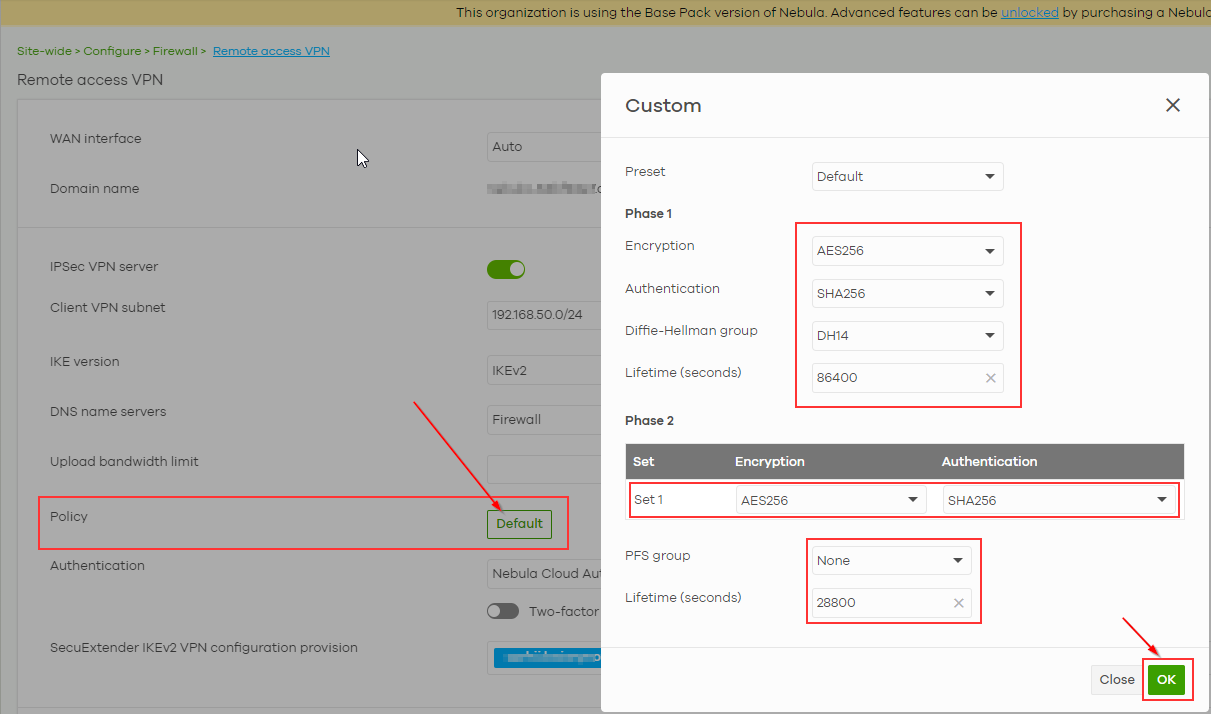 Nebula [VPN] - Как настроить IKEv2 IPsec VPN – Zyxel Support Campus EMEA