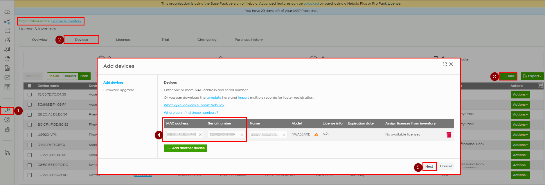 Nebula [Device Registration Overview] How to add/register or remove