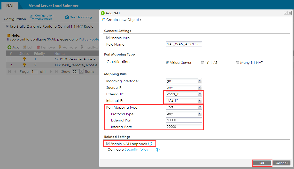 Zyxel Firewall Port Forwarding [NAT] - Настройка виртуального сервера  (переадресация портов) на USG /USG FLEX/ATP/VPN – Zyxel Support Campus EMEA