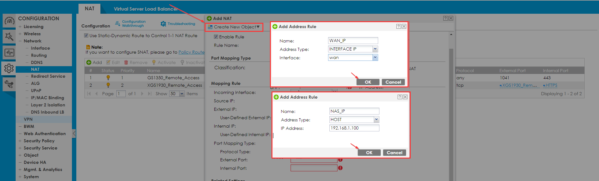 Zyxel Firewall Port Forwarding [NAT] - Настройка виртуального сервера  (переадресация портов) на USG /USG FLEX/ATP/VPN – Zyxel Support Campus EMEA