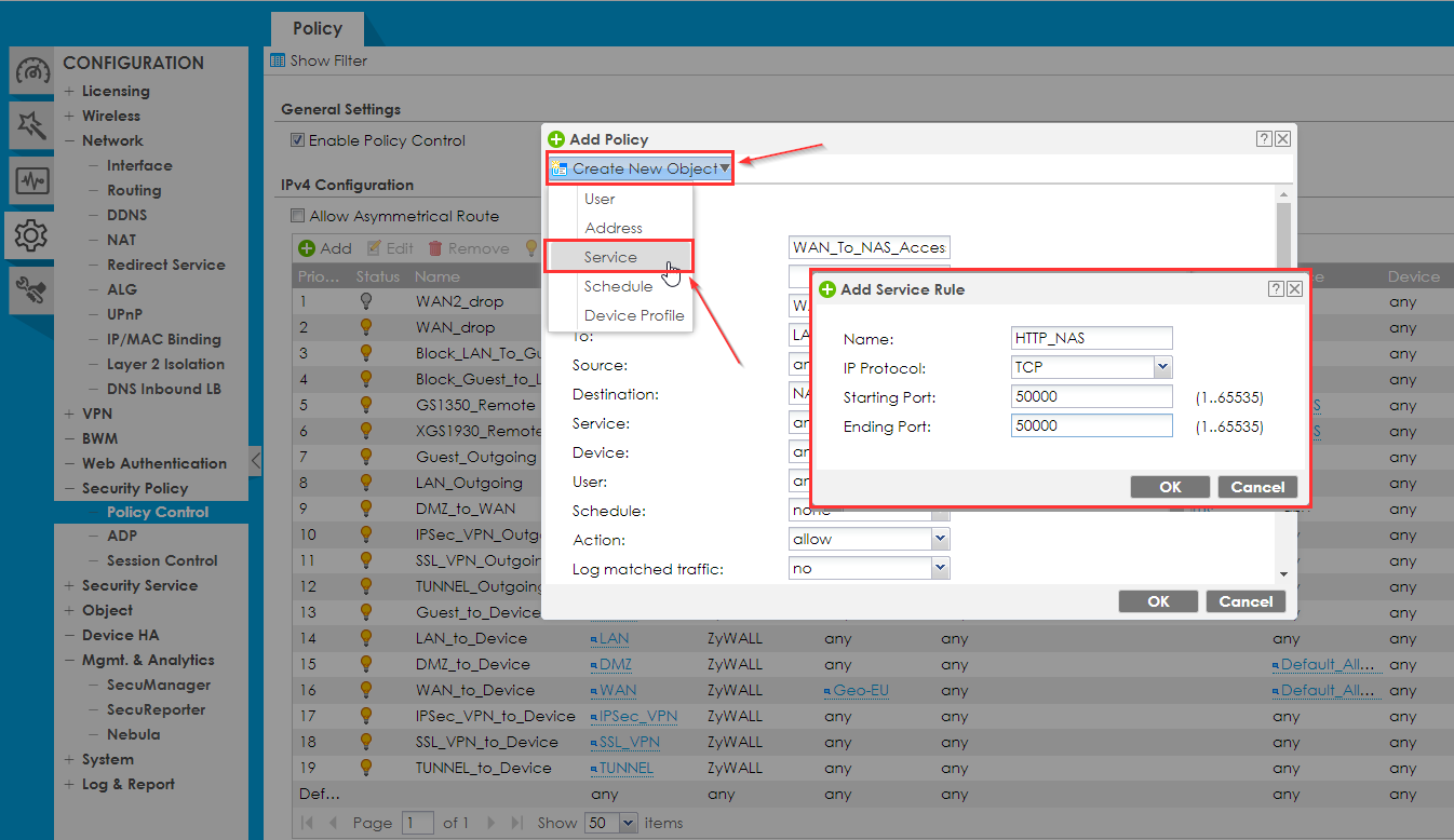 Zyxel Firewall Port Forwarding [NAT] - Настройка виртуального сервера  (переадресация портов) на USG /USG FLEX/ATP/VPN – Zyxel Support Campus EMEA