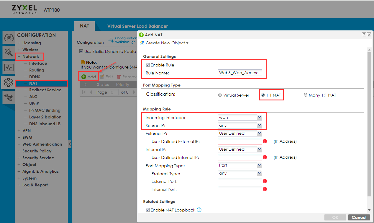 Zyxel Firewall Network Address Translation [NAT] - настройка 1:1 NAT и  многих 1:1 NAT на Zyxel Firewall USGFLEX/ATP/VPN – Zyxel Support Campus EMEA