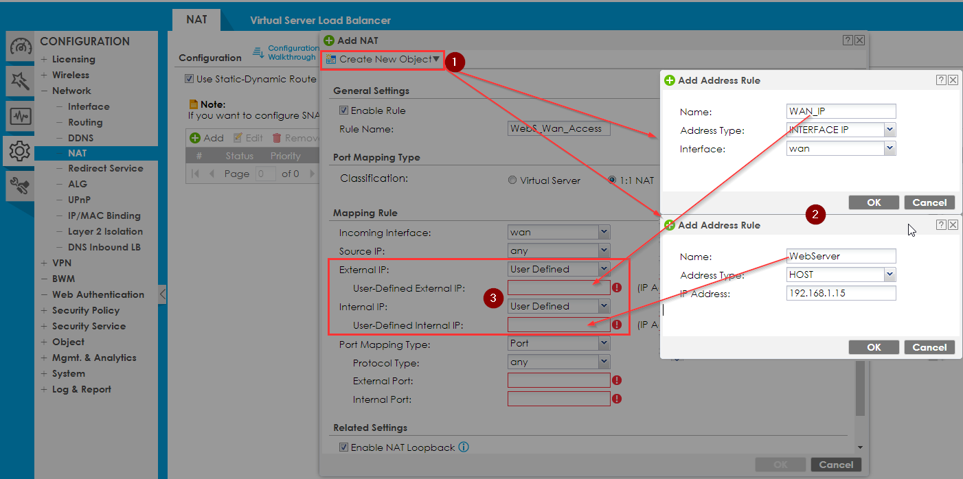 Zyxel Firewall Network Address Translation [NAT] - настройка 1:1 NAT и  многих 1:1 NAT на Zyxel Firewall USGFLEX/ATP/VPN – Zyxel Support Campus EMEA