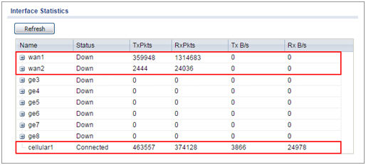 Interface Statistics