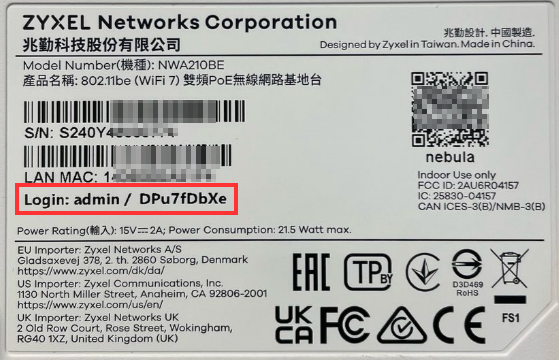 Zyxel Access Point NWA210BE - Initial setup – Zyxel Support Campus