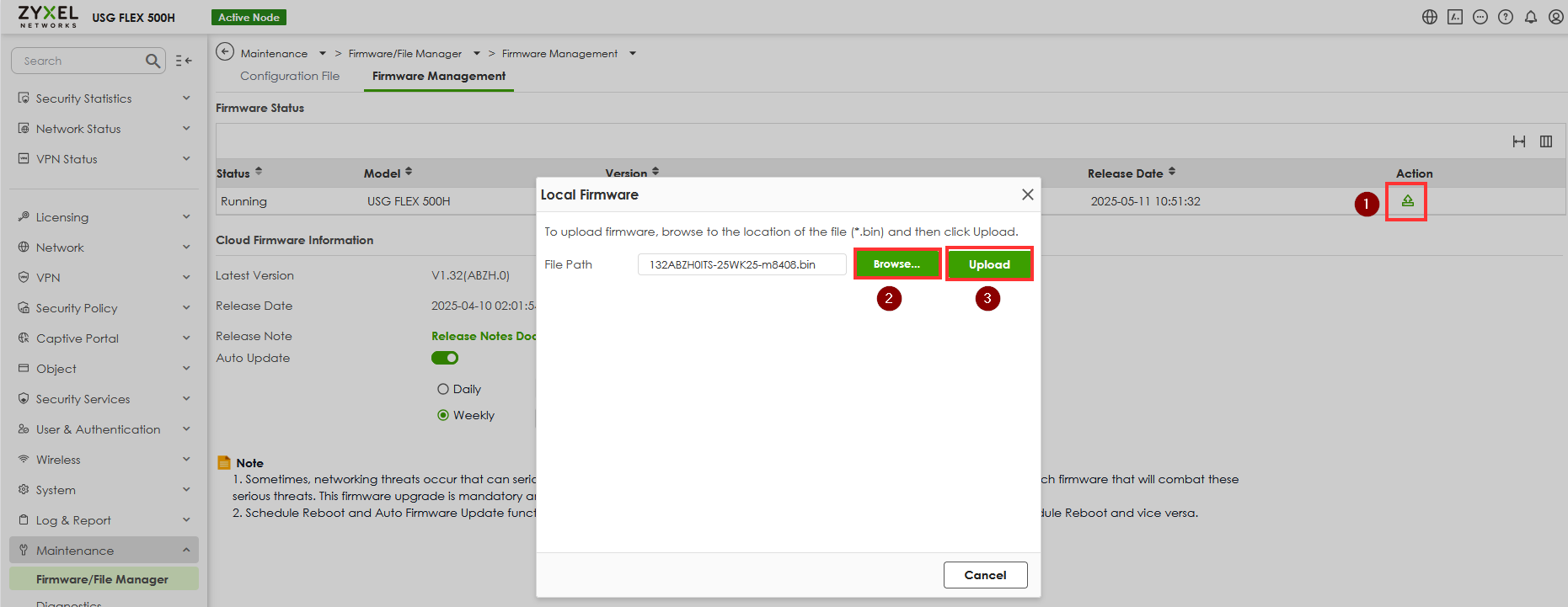 How to upgrade the firmware for AP via Web Configuration ... - Zyxel ...
