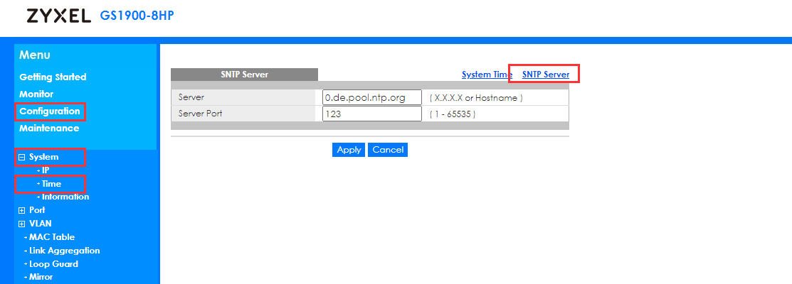 port 123 ntp zyxel