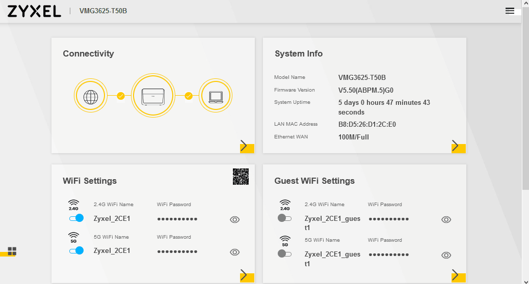 VMG 3625-T50B - Yazılım Güncelleme – Zyxel Support Campus EMEA