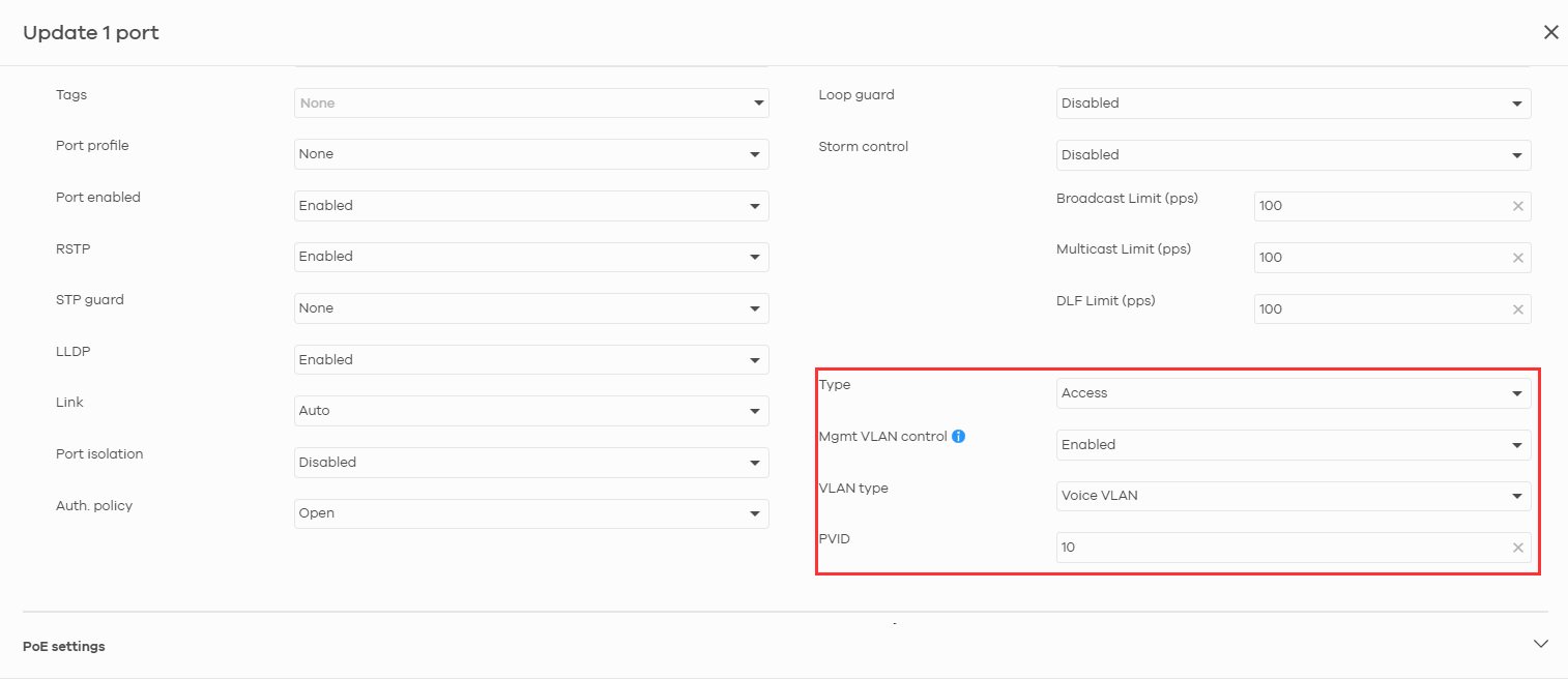 Assign a PVID for the ports