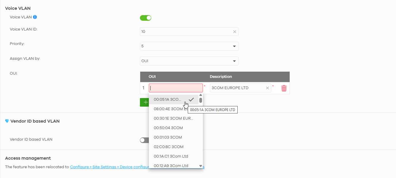 Configure Voice VLAN in Nebula