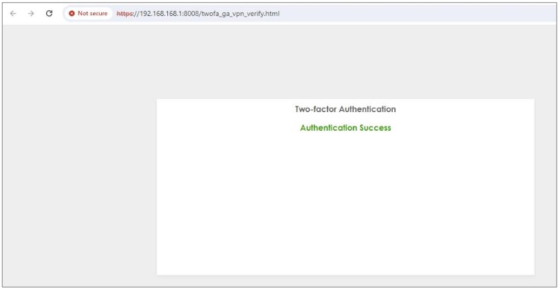 Authorize with username, password and the token code successfully. 