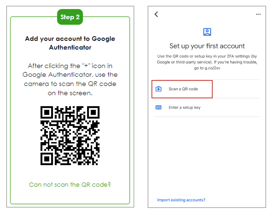 Register the user account to Google Authenticator. Open Google Authenticator App and scan the barcode on Web GUI. 