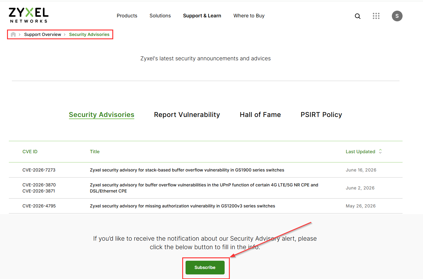  Security Advisories to subscribe