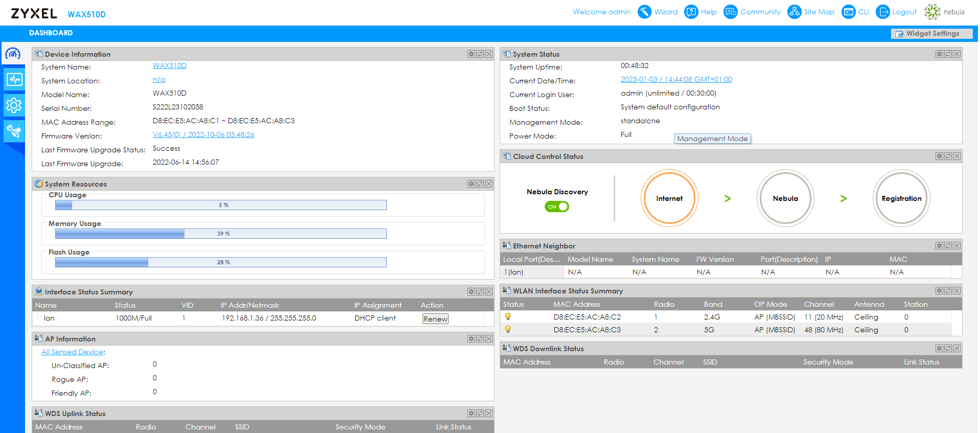 Точка доступа — первая настройка и настройка SSID (WiFi) [автономный режим]  – Zyxel Support Campus EMEA